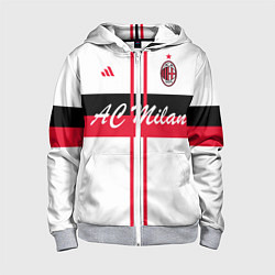 Толстовка на молнии детская AC Milan: White Form, цвет: 3D-меланж