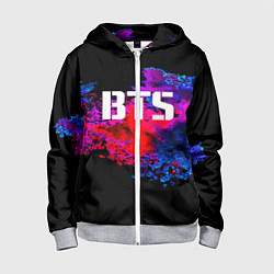 Толстовка на молнии детская BTS: Colors Explode, цвет: 3D-меланж