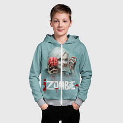 Толстовка на молнии детская I Zombie, цвет: 3D-меланж — фото 2