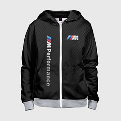 Толстовка на молнии детская BMW M PERFORMANCE CARBON КАРБОН, цвет: 3D-меланж