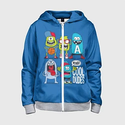 Толстовка на молнии детская Cool Dudes, цвет: 3D-меланж