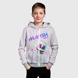 Толстовка на молнии детская Marshmello: New DJ, цвет: 3D-меланж — фото 2
