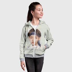 Толстовка на молнии детская BTS Kim T.H., цвет: 3D-меланж — фото 2