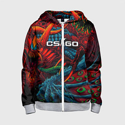 Детская толстовка на молнии CS:GO Hyper Beast