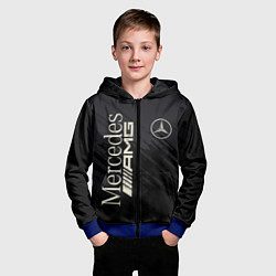 Толстовка на молнии детская Mercedes AMG: Black Edition, цвет: 3D-синий — фото 2