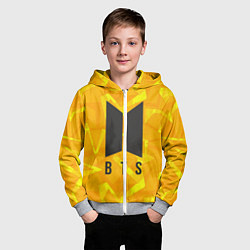 Толстовка на молнии детская BTS: Yellow Style, цвет: 3D-меланж — фото 2