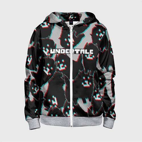 Детская толстовка на молнии Undertale / 3D-Меланж – фото 1