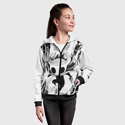 Толстовка на молнии детская Hollow Knight, цвет: 3D-черный — фото 2