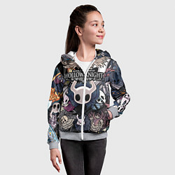 Толстовка на молнии детская Hollow Knight, цвет: 3D-меланж — фото 2