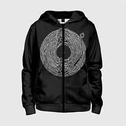 Толстовка на молнии детская Joy Division, цвет: 3D-черный