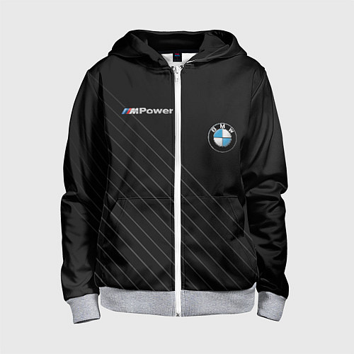 Детская толстовка на молнии BMW / 3D-Меланж – фото 1