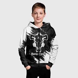 Толстовка на молнии детская ЧЁРНЫЙ КЛЕВЕР, цвет: 3D-черный — фото 2