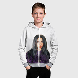 Толстовка на молнии детская BILLIE EILISH, цвет: 3D-меланж — фото 2