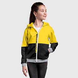 Толстовка на молнии детская BILLIE EILISH: Yellow & Black, цвет: 3D-меланж — фото 2