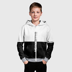 Толстовка на молнии детская BILLIE EILISH: White & Black, цвет: 3D-меланж — фото 2