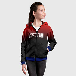 Толстовка на молнии детская Led Zeppelin, цвет: 3D-синий — фото 2