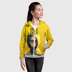 Толстовка на молнии детская BILLIE EILISH: Yellow Girl, цвет: 3D-меланж — фото 2