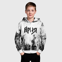 Толстовка на молнии детская АРИЯ, цвет: 3D-белый — фото 2