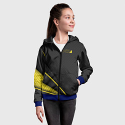 Толстовка на молнии детская Mass Effect N7, цвет: 3D-синий — фото 2