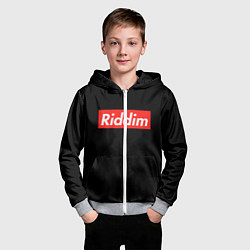 Толстовка на молнии детская Riddim, цвет: 3D-меланж — фото 2