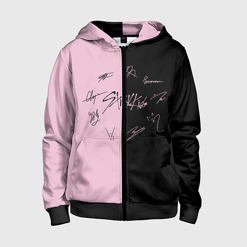 Детская толстовка на молнии STRAY KIDS / 3D-Черный – фото 1