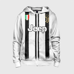 Толстовка на молнии детская Juventus home 20-21, цвет: 3D-белый