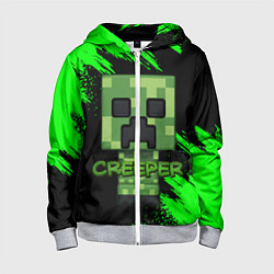 Детская толстовка на молнии MINECRAFT CREEPER