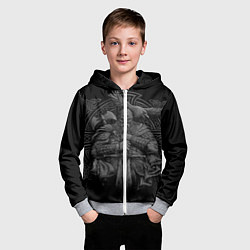 Толстовка на молнии детская Викинг, цвет: 3D-меланж — фото 2