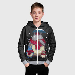 Толстовка на молнии детская My Neighbor Totoro, цвет: 3D-меланж — фото 2