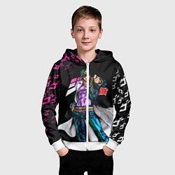 Толстовка на молнии детская JOJOS BIZARRE ADVENTURE, цвет: 3D-белый — фото 2