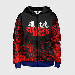 Толстовка на молнии детская STRANGER THINGS, цвет: 3D-синий
