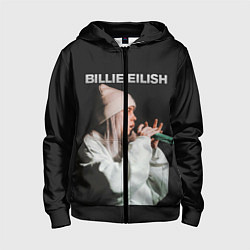 Толстовка на молнии детская BILLIE EILISH, цвет: 3D-черный