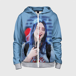 Толстовка на молнии детская BILLIE EILISH, цвет: 3D-меланж