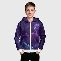 Толстовка на молнии детская Магия, цвет: 3D-белый — фото 2