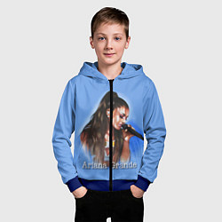 Толстовка на молнии детская Ariana Grande Ариана Гранде, цвет: 3D-синий — фото 2