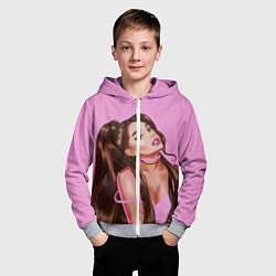 Толстовка на молнии детская Ariana Grande Ариана Гранде, цвет: 3D-меланж — фото 2