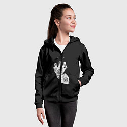 Толстовка на молнии детская Выжигющий Искру, цвет: 3D-черный — фото 2