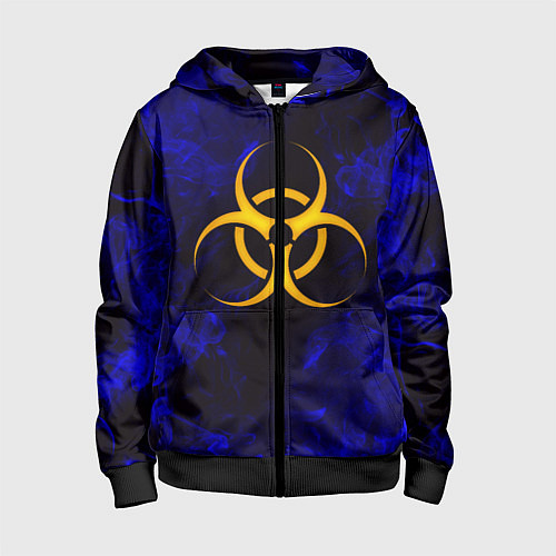 Детская толстовка на молнии BIOHAZARD / 3D-Черный – фото 1