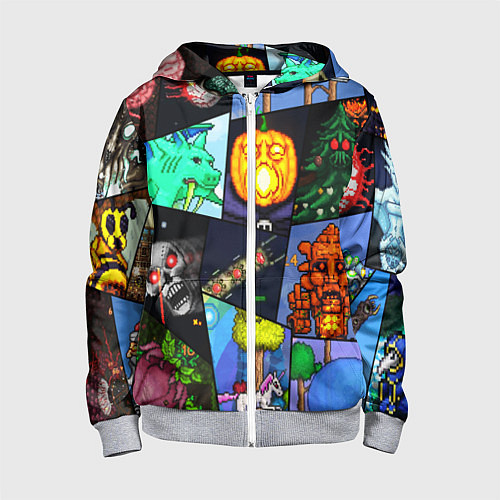 Детская толстовка на молнии Terraria allpic / 3D-Меланж – фото 1