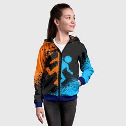 Толстовка на молнии детская PORTAL, цвет: 3D-синий — фото 2