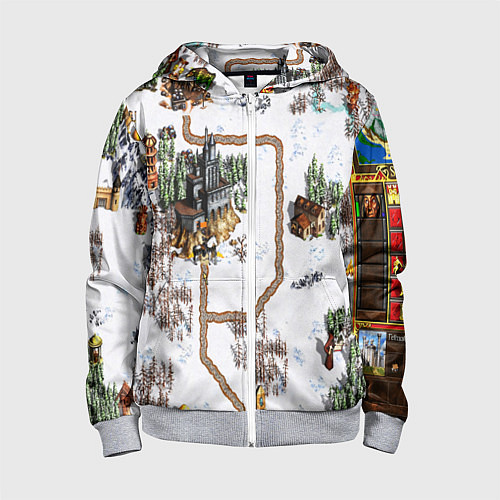 Детская толстовка на молнии Heroes of Might and Magic / 3D-Меланж – фото 1