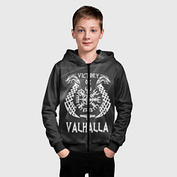 Толстовка на молнии детская Valhalla, цвет: 3D-черный — фото 2