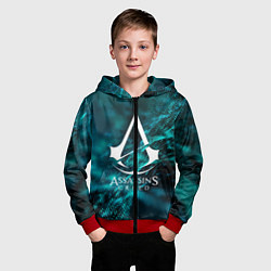 Толстовка на молнии детская ASSASSINS CREED, цвет: 3D-красный — фото 2