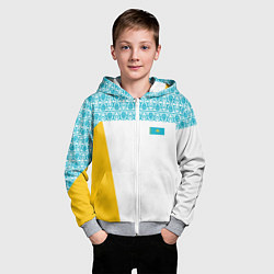 Толстовка на молнии детская Казахстан Форма, цвет: 3D-меланж — фото 2