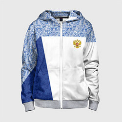 Толстовка на молнии детская Форма России, цвет: 3D-меланж