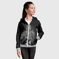 Толстовка на молнии детская Коби Брайант, цвет: 3D-меланж — фото 2