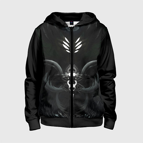 Детская толстовка на молнии Hollow Knight / 3D-Черный – фото 1