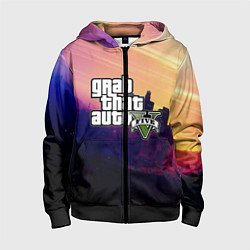 Толстовка на молнии детская GTA 5, цвет: 3D-черный