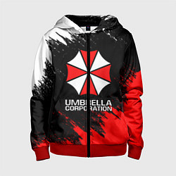 Толстовка на молнии детская UMBRELLA CORP, цвет: 3D-красный