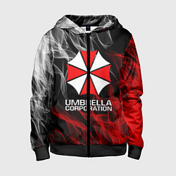 Толстовка на молнии детская UMBRELLA CORP, цвет: 3D-черный